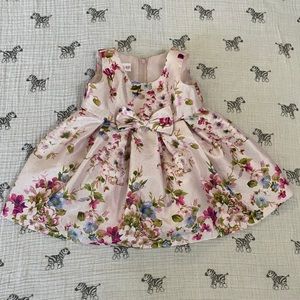 Baby girl flower tulle formal dress 3-6 months EUC
